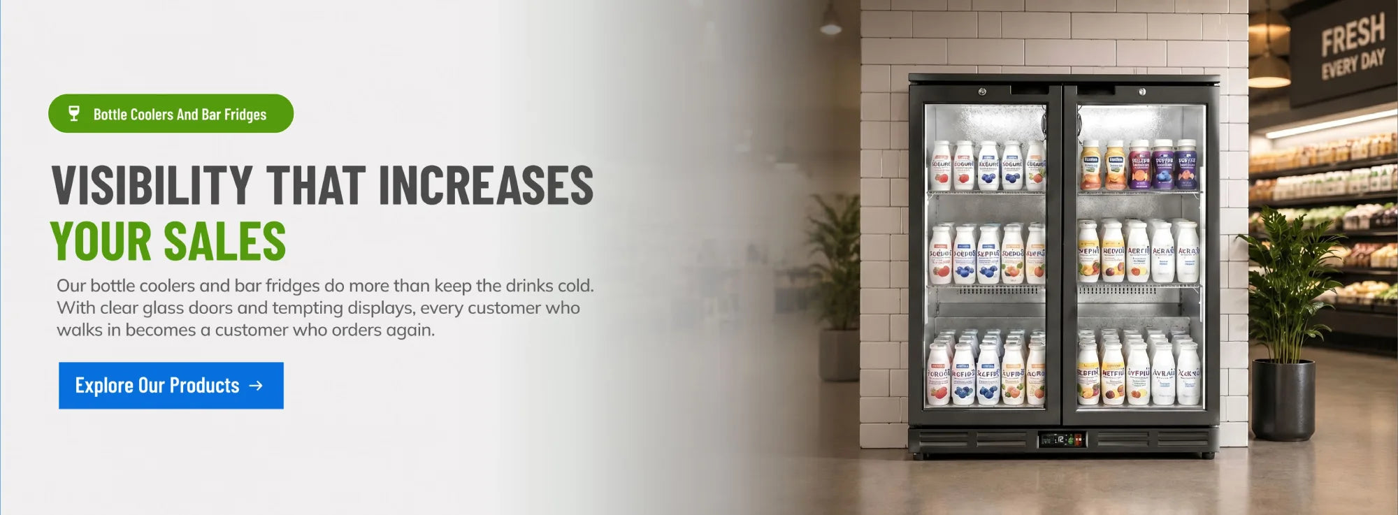 Bottle coolers and bar fridges