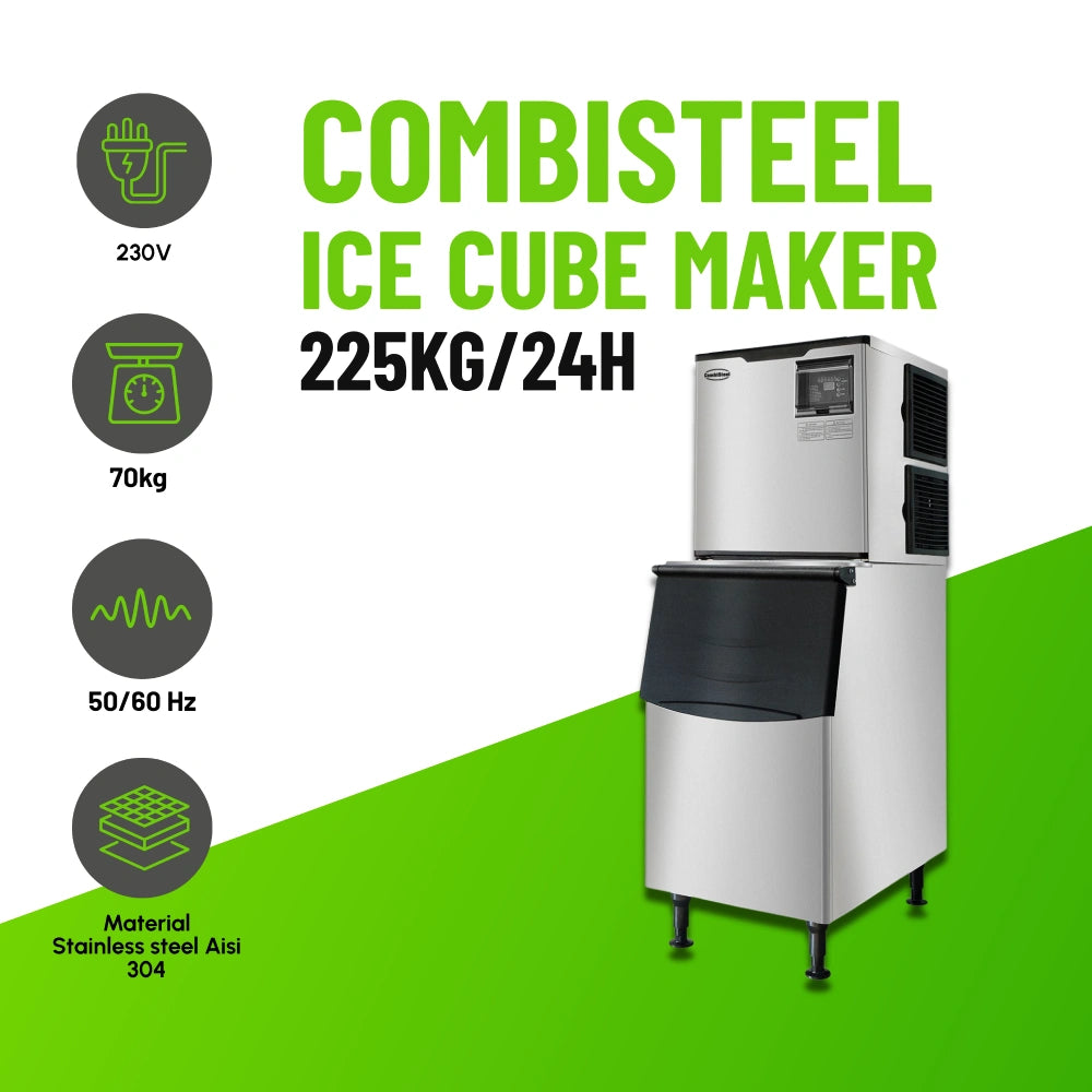 Stainless Steel Ice Cube Maker 225kg/24h