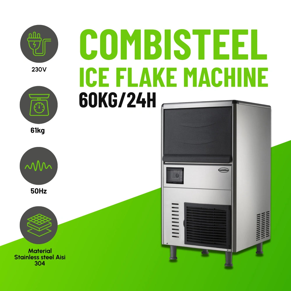 Stainless Steel Ice Flake Machine 60kg/24h