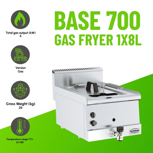 BASE 600 Countertop Gas Fryer 8L
