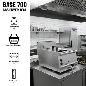 BASE 600 Countertop Gas Fryer 8L