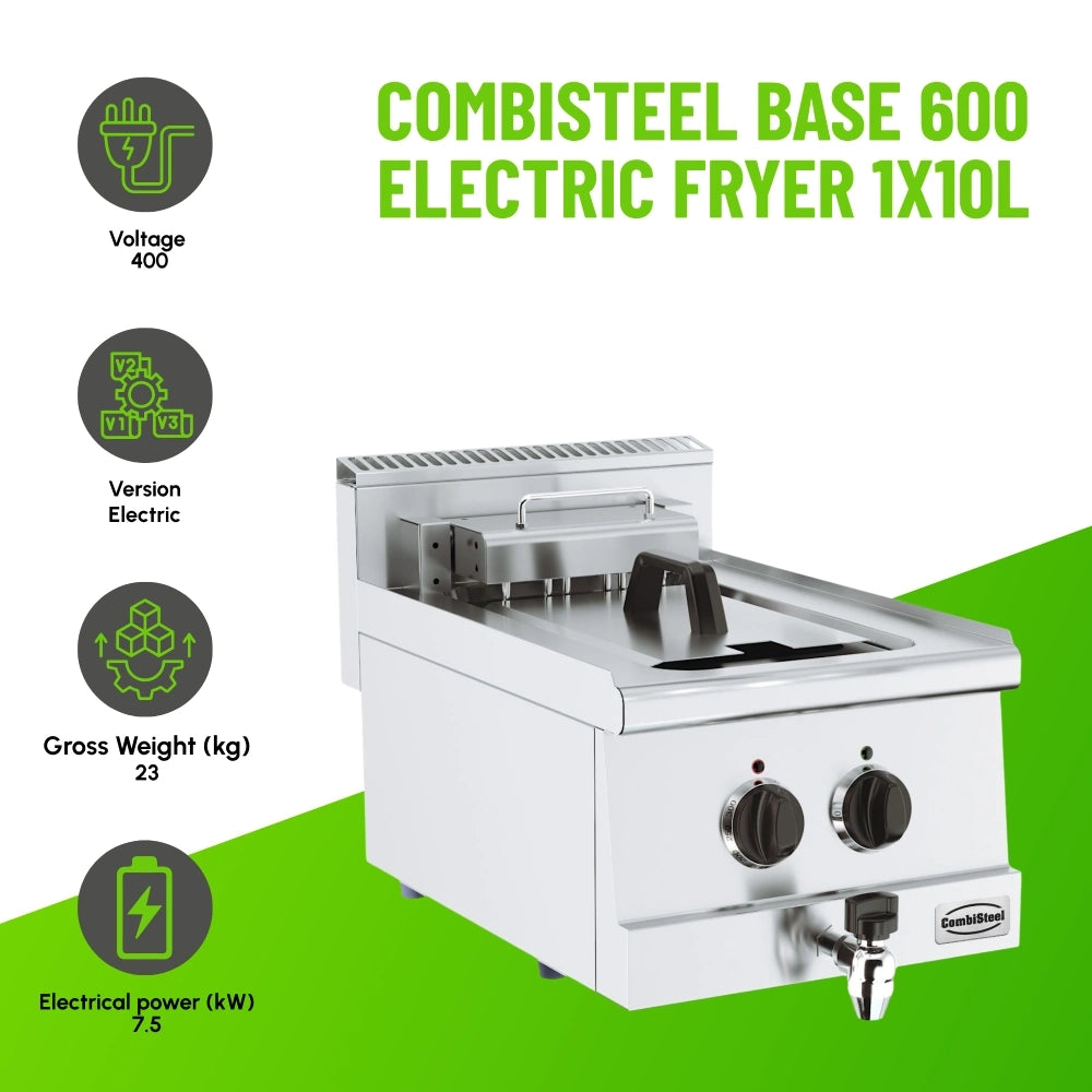 BASE 600 Countertop Electric Fryer 10L Tank