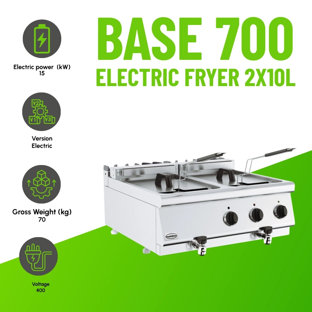 BASE 700 Twin Electric Fryer 2x10L