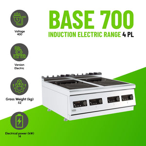 Base 700 Induction Electric Range 4 PL Tabletop