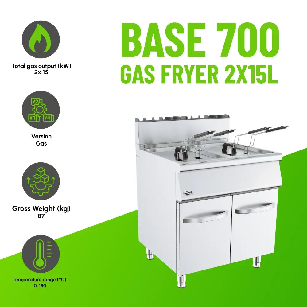 BASE 700 Gas Fryer 2x15L