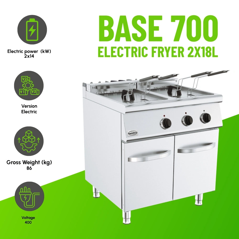 BASE 700 Electric Fryer 2x18L Twin