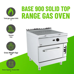Base 900 Solid Top Range Gas Oven