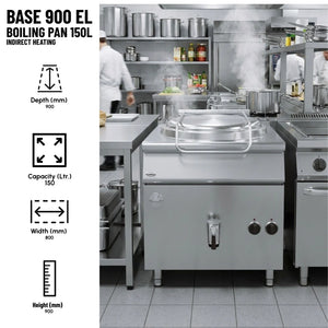 Base 900 Electric Boiling Pan 150L Indirect Heat