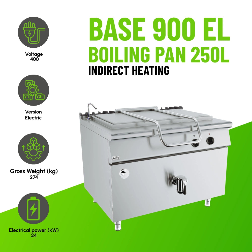 Base 900 Electric Boiling Pan 250L Indirect Heat