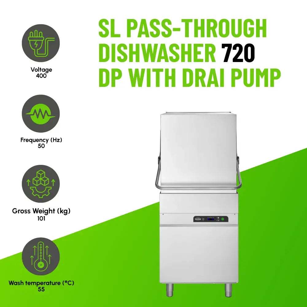 SL Pass-Through Dishwasher 720 DP (with Drain Pump)