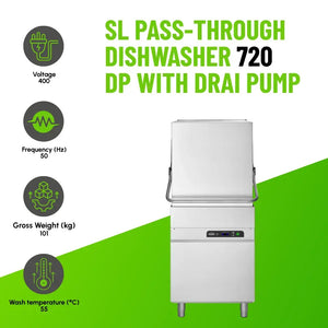 SL Pass-Through Dishwasher 720 DP (with Drain Pump)