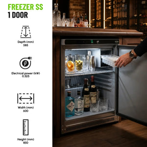 Refrigerator 1 Door Stainless-Steel 101L Tabletop
