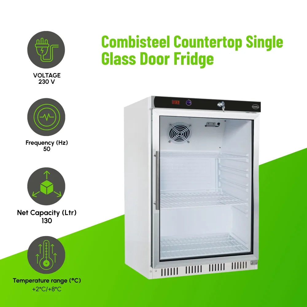 1 Glass Door 130L Counter Showcase