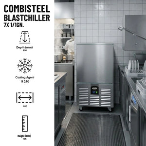 Stainless-Steel Blast Chiller 7x 1/1 GN