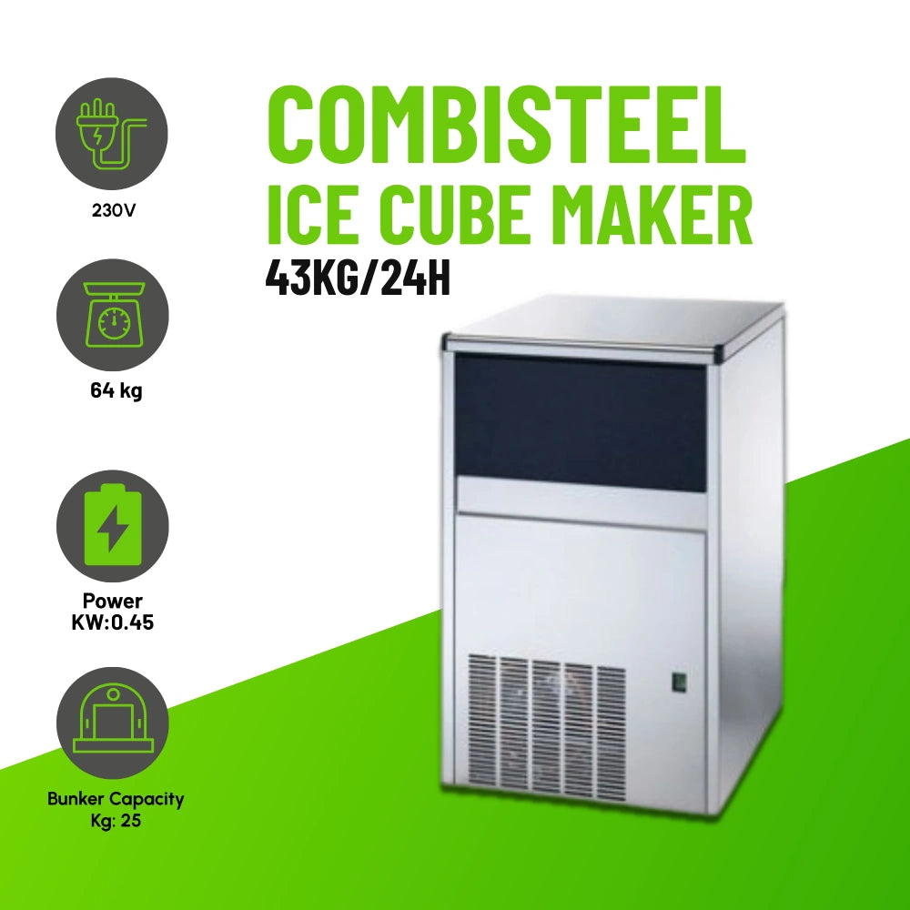 Air-Cooled Ice Cube Maker 43kg/24h