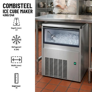 Air-Cooled Ice Cube Maker 43kg/24h