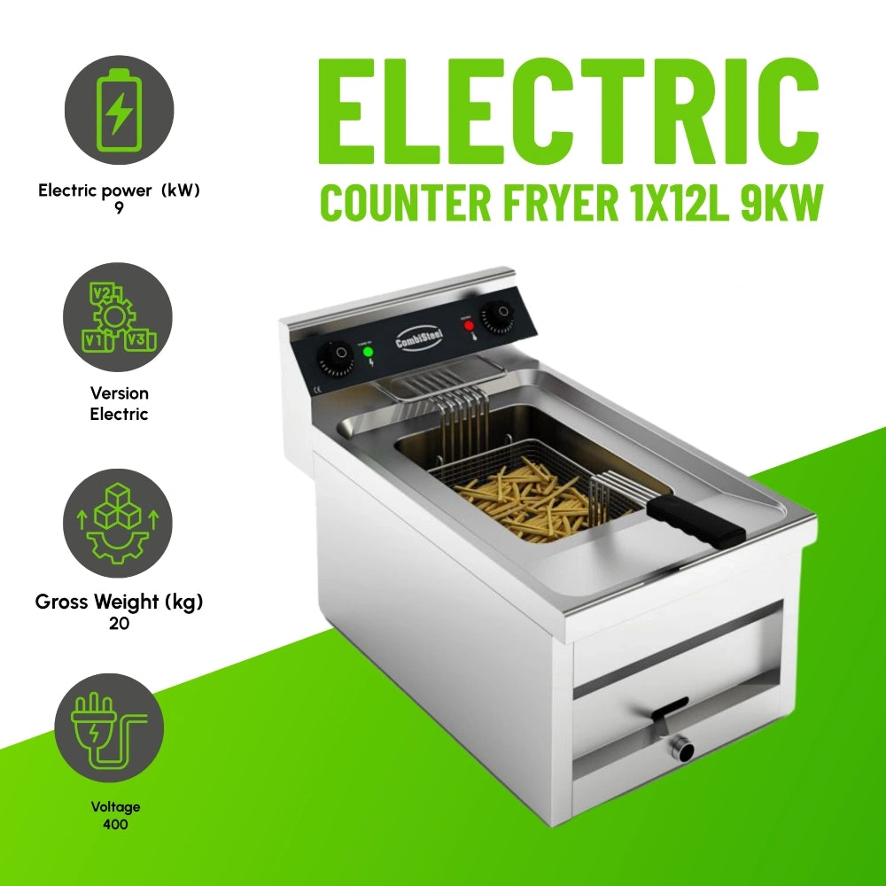 Electric Counter Fryer 12L 9kW