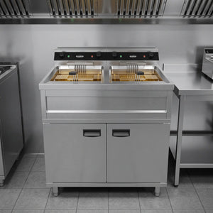 Electric Fryer 2x12L 2x6kW Twin Tank