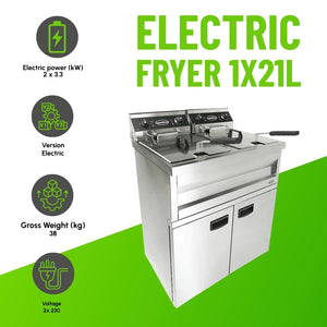 Electric Fryer 2x9L, Twin Tank
