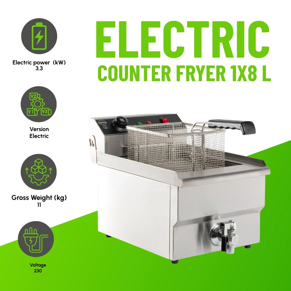 Electric Counter Fryer 1x8L