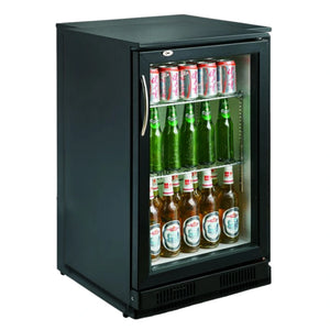 Black 1 Hinged Door Back Bar Cooler 500mm Wide