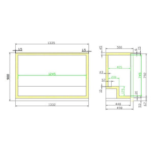 Black 3 Hinged Door Back Bar Cooler 298L