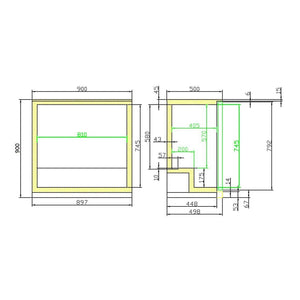 Black 2 Sliding Door Back Bar Cooler 198L