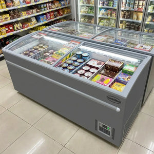 Grey Supermarket Chest Freezer 2500 Automatic Defrost