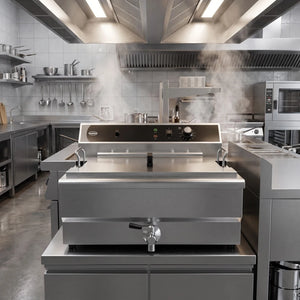 Electric Counter Fryer 25l With Drain Valve