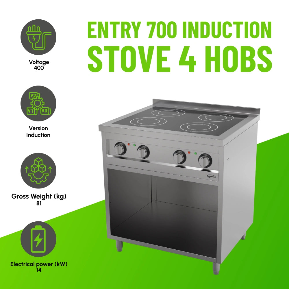 Entry 700 Induction Stove 4 Hobs