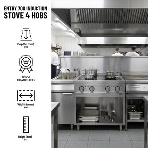 Entry 700 Induction Stove 4 Hobs