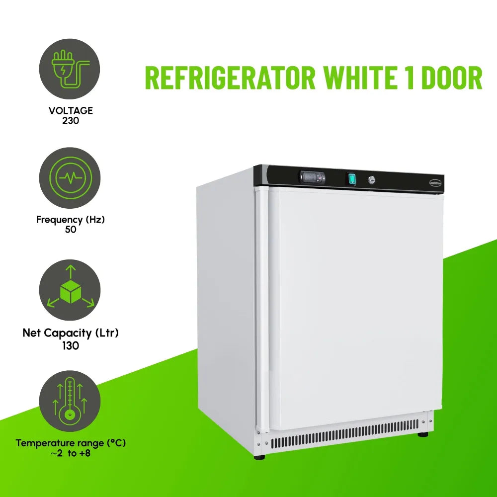 Refrigerator White 1 Door Digital 130L Tabletop