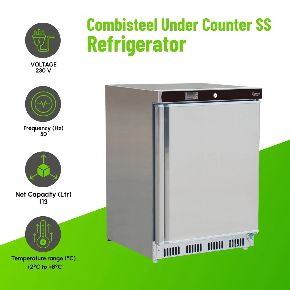Refrigerator SS 1 Door Digital 113L Stainless Top