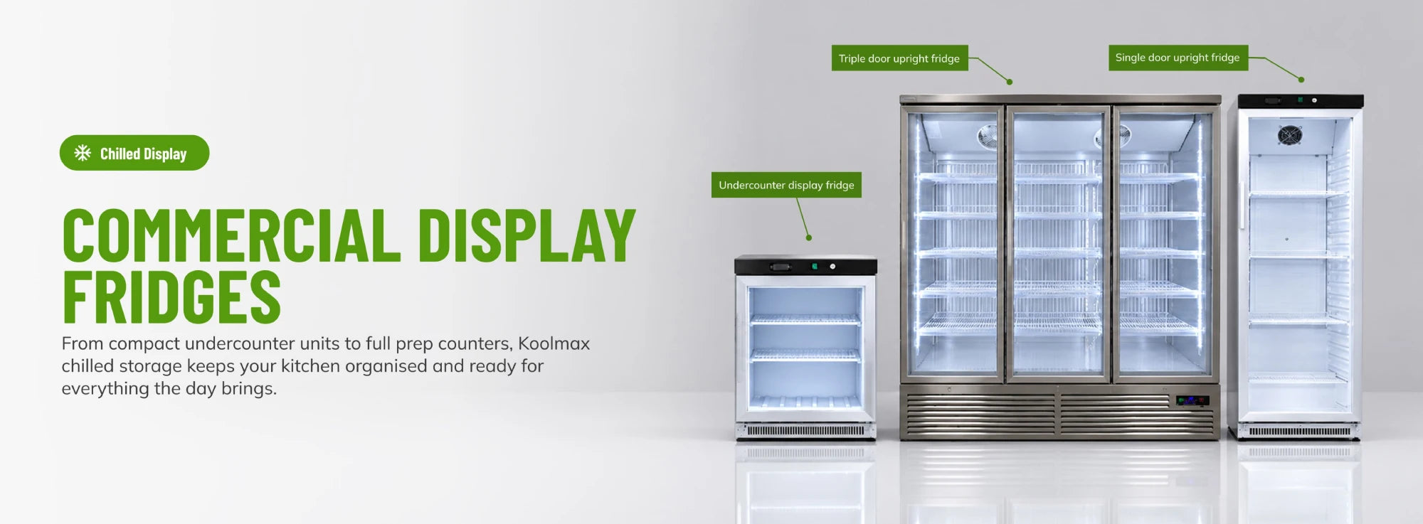 Commercial display fridges