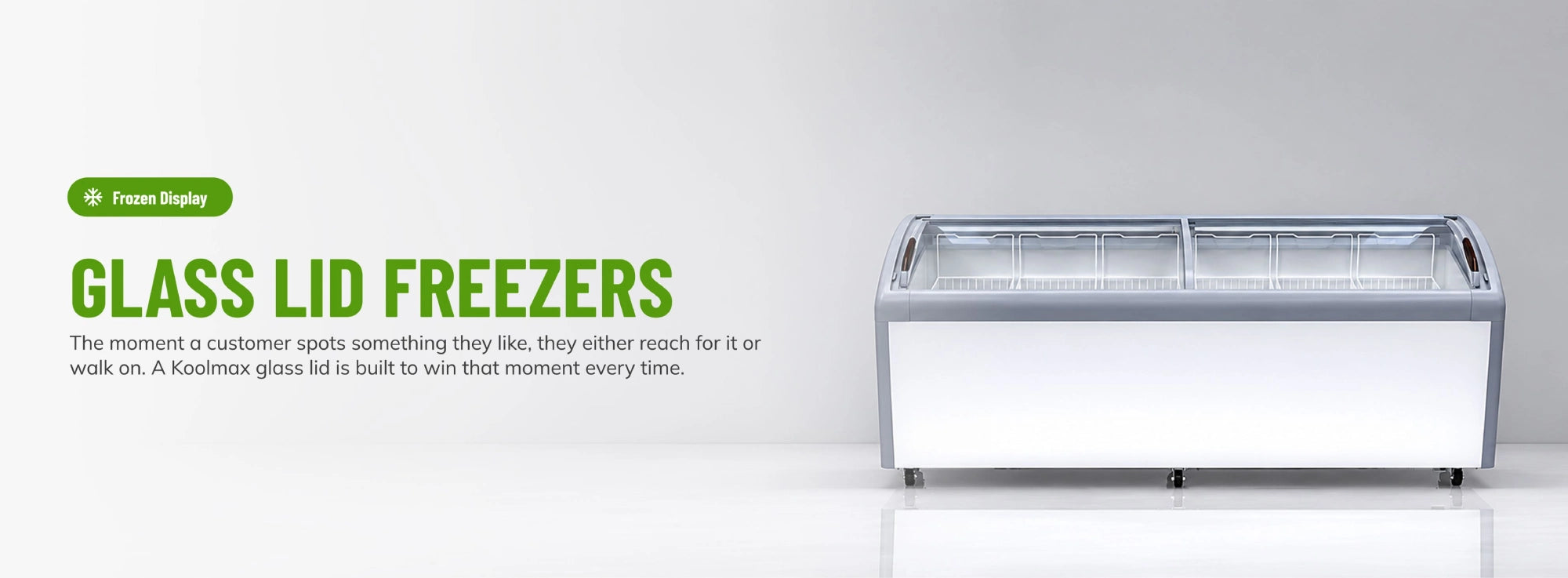 Glass lid freezer
