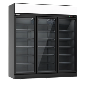 Black 3-Door Display Fridge INS-1530R
