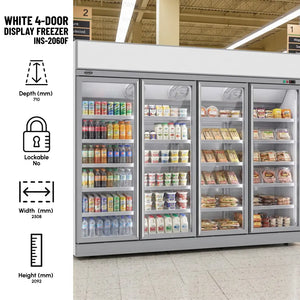 White 4-Door Display Freezer INS-2060F