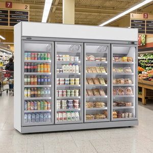 White 4-Door Display Freezer INS-2060F