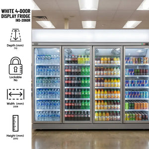 White 4-Door Display Fridge INS-2060R