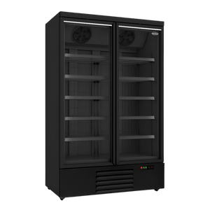 Black 2-Door Display Freezer JDE-1000F Bl