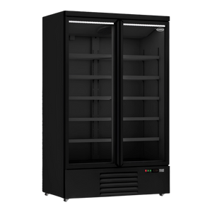 Black 2-Door Display Fridge JDE-1000R