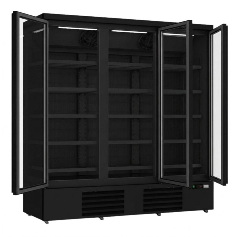 Black 3-Door Display Freezer JDE-1530F