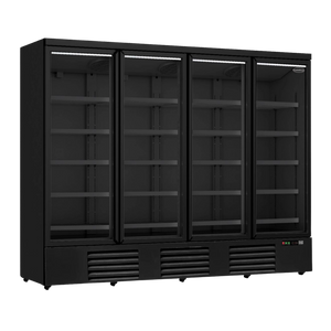 Black 4-Door Display Fridge JDE-2025R Bl