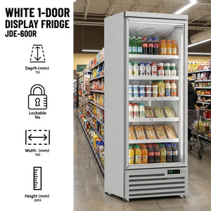 White 1-Door Display Fridge JDE-600R