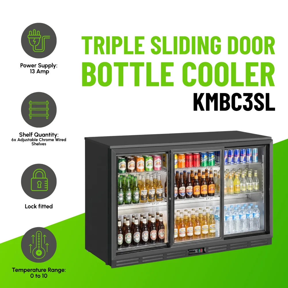 KMBC3SL Triple Sliding Door Bottle Cooler