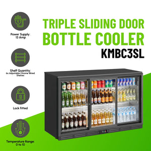 KMBC3SL Triple Sliding Door Bottle Cooler