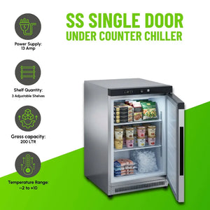 KMC200S Stainless-Steel Under-Counter Chiller