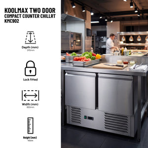 KMC902 Two Door Compact Counter Chiller