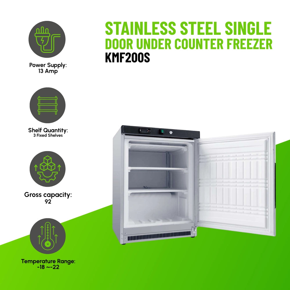Stainless-Steel Under-Counter Freezer