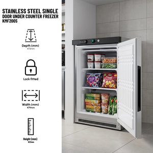 Stainless-Steel Under-Counter Freezer